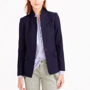 J. Crew 2025 Regent Carreman Fabric Four Season Stretch Navy Blazer Size 2